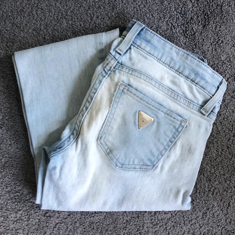 Guess medium rise crop jeans